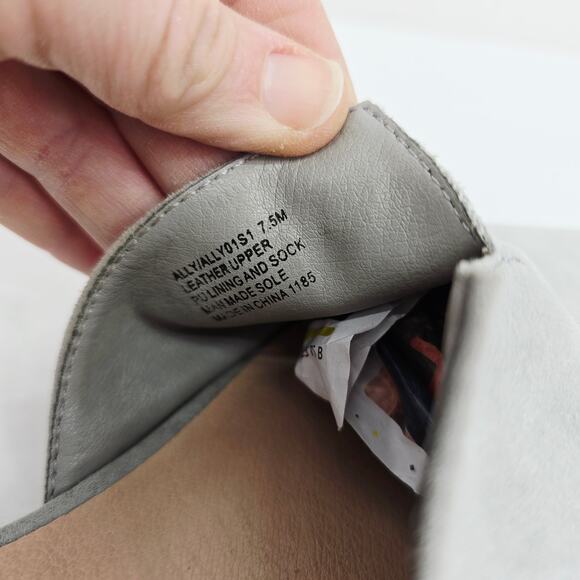 Steve Madden Ally Mules Flats Leather Gray 7.5 - Picture 7 of 9